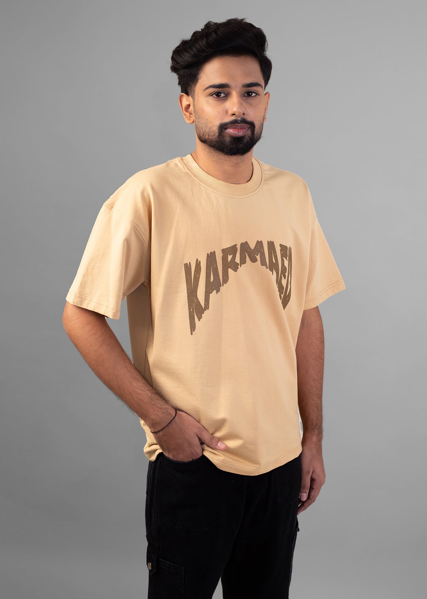 Nomad Beige Oversized Tee